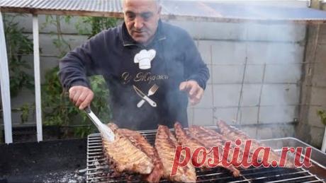 Супер сочные свиные ребрышки,маринованные в гранатовом соусе,на мангале.Рецепт от Жоржа