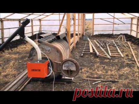 Отопление теплиц с помощью пеллетной горелки.