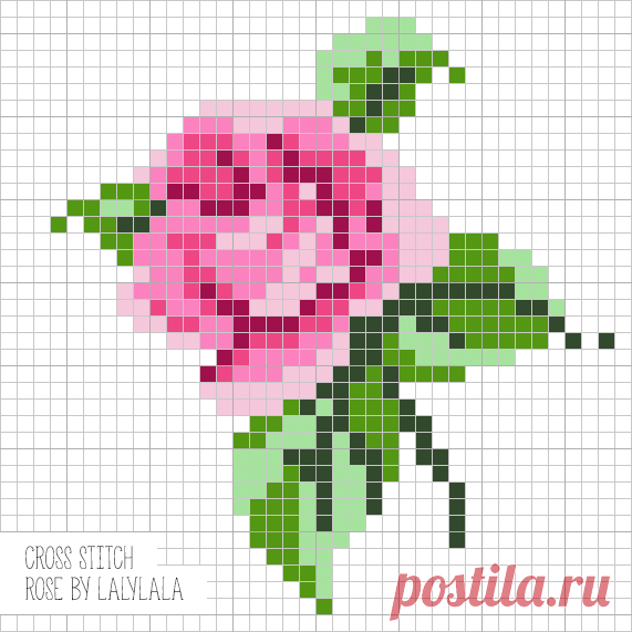 Бесплатная схема заячьих ушек, хвостика и схема вышивки розы (на русском языке) Для куколок заек Lalylala