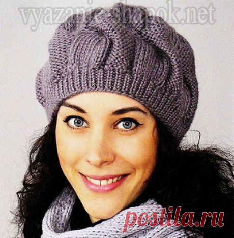 Берет спицами: схема вязания и описание ажурного аксессуара на осень для начинающих