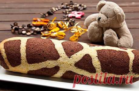 Рулет " Жираф" с шоколадно - ореховым кремом | Жарю-Варю