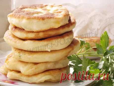 Лепёшки на кефире с картошкой и сыром