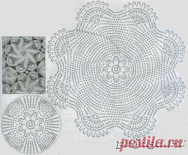Красивые круглые мотивы крючком