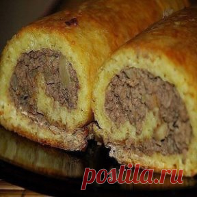 СЫРНО-МЯСНОЙ РУЛЕТ просто объеденье! 
Обязательно приготовьте! Ставьте 