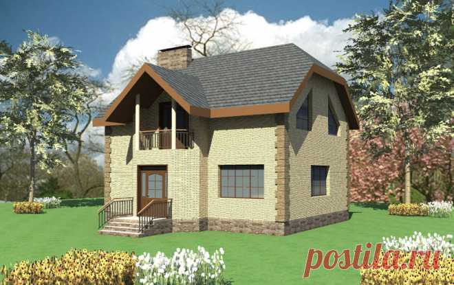 Эскизный проект одноэтажного дома на три спальни с мансардой | Белгород | Архитектурное бюро «Домой»