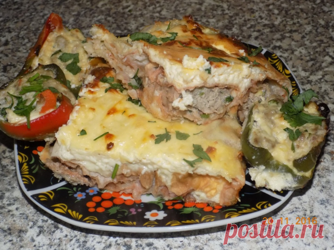 Есть в доме лаваш - дайте зелёный свет фантазии! Мясной пирог с помощью лаваша.: Рецепты и кулинария - женская социальная сеть myJulia.ru
