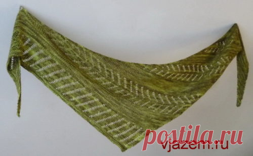 Шаль спицами от угла Wendy's Fern | vjazem.ru