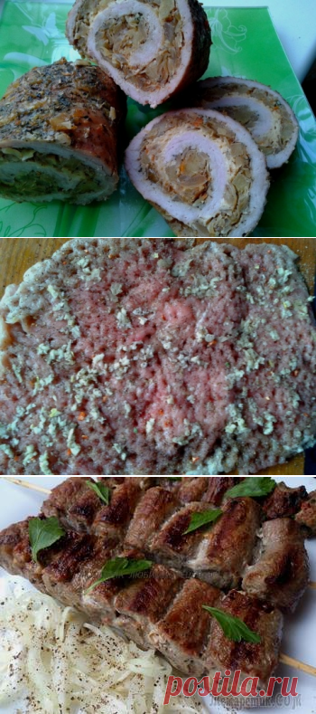 СВИНОЙ РУЛЕТ С КВАШЕНОЙ КАПУСТОЙ И ЯБЛОКАМИ.