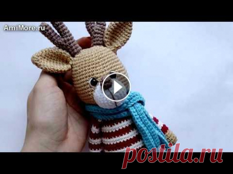 Амигуруми: схема Оленёнок. Игрушки вязаные крючком - Free crochet patterns. Бесплатная схема для вязания амигуруми: Оленёнок. Описание для вязания оленя. Мастер-класс по вязанию олененка в свитере. Игрушки вязаные крючком! Авт...