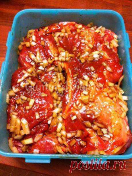Мясные косички из маринованной свинины