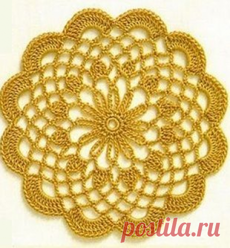 Вязание: схемы круглых мотивов крючком | Подружки