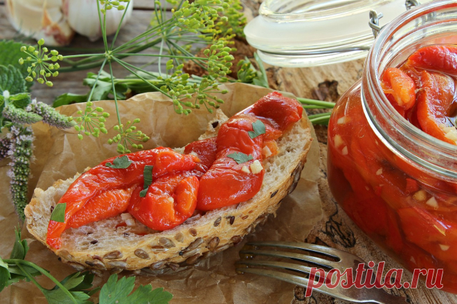 Маринованный ,запеченный перец
