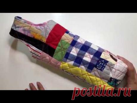 Шьем стеганную сумку для бутылки. Лоскутки в дело!