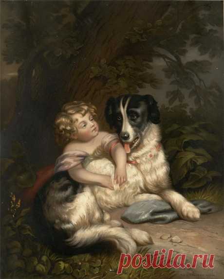 Дети и собаки в живописи - Художественная галерея