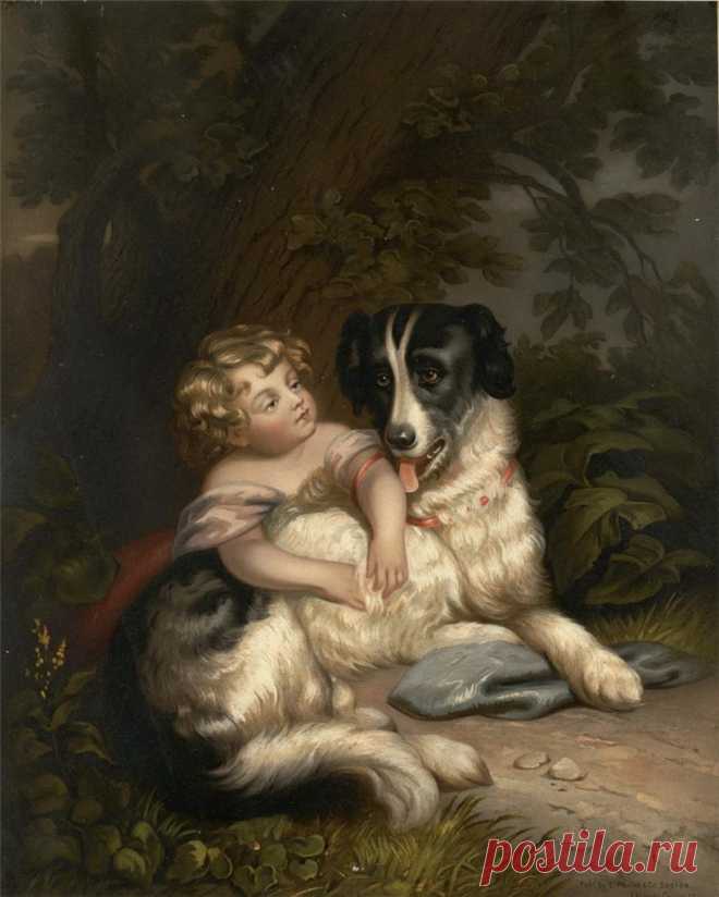 Дети и собаки в живописи - Художественная галерея
