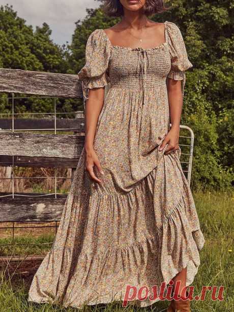 Flower Cotton-Blend Square Neck Vintage Floral Dresses Buy Vintage Dresses Boho dresses For Women at JustFashionNow. Online Shopping Justfashionnow Floral Dresses 1 Vintage Dresses Daytime Swing Square Neck Vintage Short Sleeve Dresses, The Best Daytime Boho dresses. Discover Fashion Trends at justfashionnow.com.