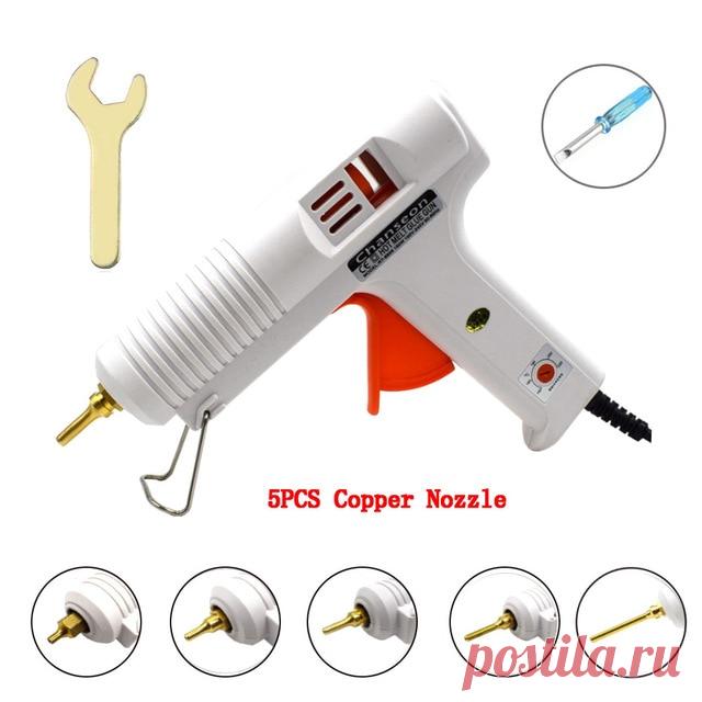 Chanseon 150 вт ес/сша термоклеевой пистолет умная регулируемая температура медная насадка нагреватель намордник диаметр 11 мм ремесло инструмент для ремонта | Инструменты | АлиЭкспресс