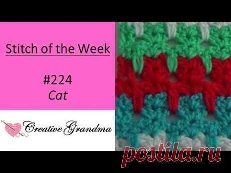 Stitch of the Week #224​ Cat Stitch  (Free Pattern at the end of the video)