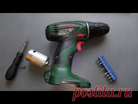 Замена двигателя в шуруповерте Bosh 12V (мотор из Интерскола 14V)