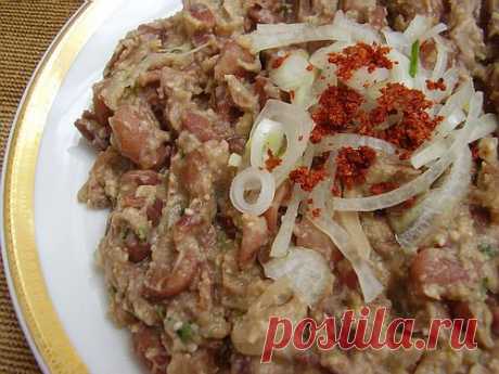 Грузинская кухня. Красное лобио с орехами.