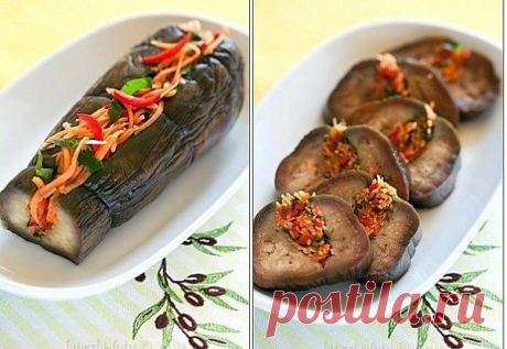 БАКЛАЖАНЫ С ЗЕЛЕНЬЮ И ЧЕСНОКОМ