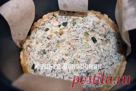 Открытый пирог с кабачками и курицей | Мультиповаренок