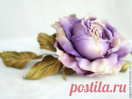 Роза из ткани, как живая!.