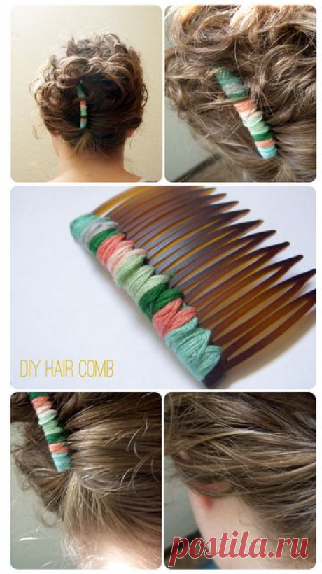 DIY: Hair Comb - such a simple, pretty idea.: