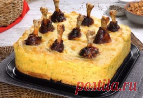 Картофельный пирог с окорочками: угощение на каждый день