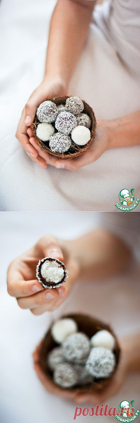 Кокосовые трюфели в шоколаде - кулинарный рецепт