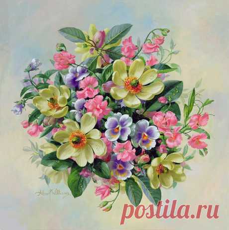 Дамы!! Цветы от Альберта Вильямса (Albert Williams, 1922-2010, English artist) сегодня и всегда для Вас!!