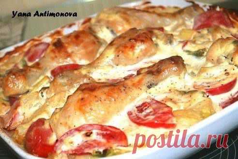 Facebook
Курица с овощами в сметанном соусе
Дорогие кулинары!
Ингредиенты:

куриные голени 5-6 шт… Еще