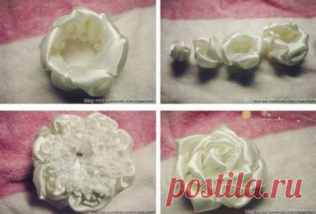 Роза из атласной ленты. мастер-класс. — Сделай сам, идеи для творчества - DIY Ideas