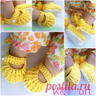 "The difference is in the details": Crochet baby shoes pattern