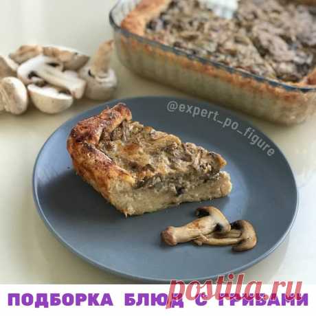 ПОДБОРКА БЛЮД С ГРИБАМИ
 Все мы любим грибочки. Грибы не только придают пикантный вкус блюду. Они относятся к растительным продуктам, которые содержат белок, что очень редко бывает в растительных продуктах.

🤗 Сегодня делюсь с вами своей подборкой вкусных рецептов с грибочками. Постаралась подобрать разнообразные блюда, чтобы вы могли радовать себя и своих близких.

 И конечно, я просчитала КБЖУ, чтобы вы могли отложить себе правильную порцию.

Грибной тарт на картофельно...
