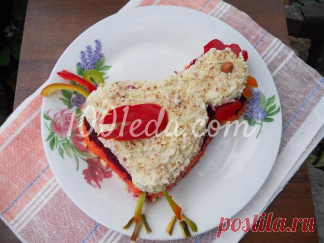 Салат Нежный на год Петуха 2017: рецепт с пошаговым фото - Новогодние салаты от 1001 ЕДА