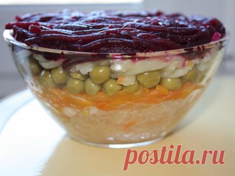 Салат &quot;Овощная радуга&quot; Как раз в пост!