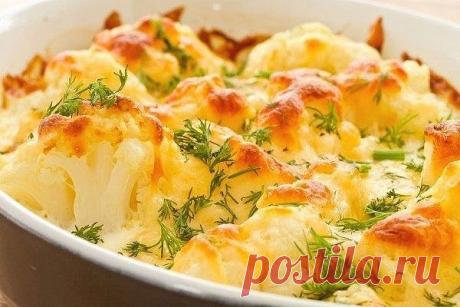 Цветная капуста запеченная с сыром | Печем и варим