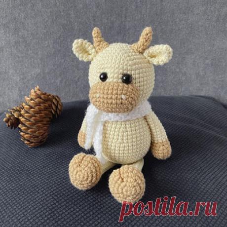 1000 схем амигуруми на русском: Вязаный бычок
