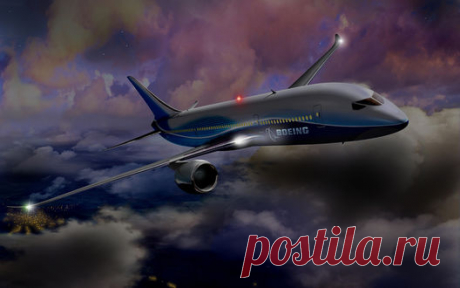 Обои Самолет Boeing / Боинг в облаках, обои для рабочего стола Самолет Boeing / Боинг в облаках