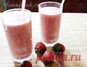 Клубнично-банановый смузи - пошаговый рецепт с фото