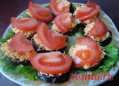 Пикантная закуска из баклажан с сыром