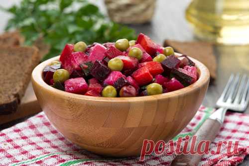 Постные салаты со свеклой: полезно и вкусно