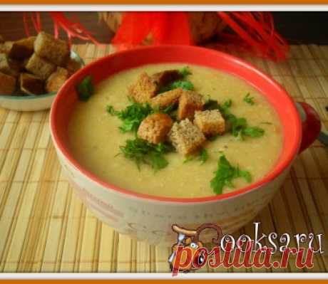 Гороховый суп-пюре с гренками фото рецепт приготовления