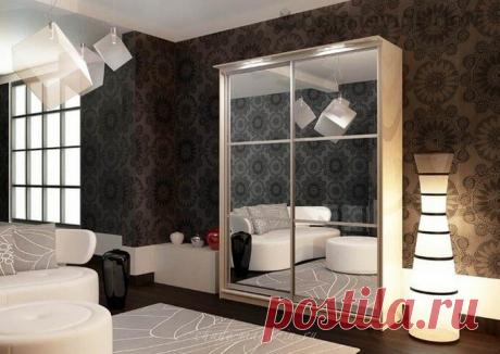 Шкаф-купе двухдверный с фрагментами зеркала купить по цене 37 000 руб. в Москве — интернет магазин chudo-magazin.ru