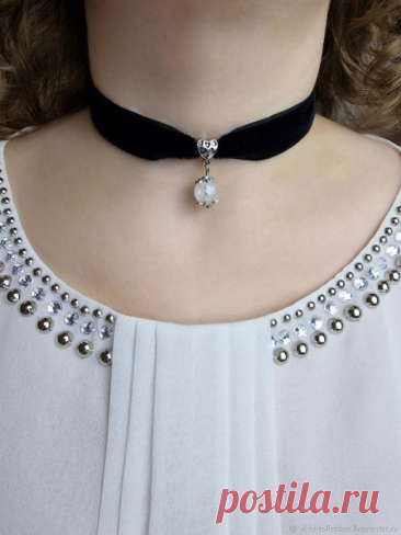 Чокеры из бархата и тесьмы