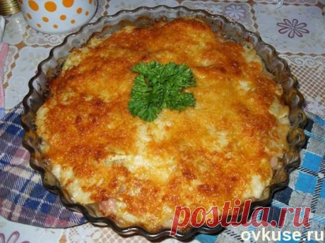 Очень нежная кабачковая запеканка.