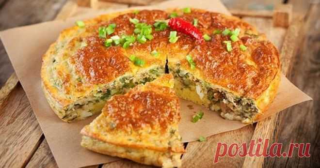 Заливной пирог с сайрой - восхитительно вкусная закусочная выпечка