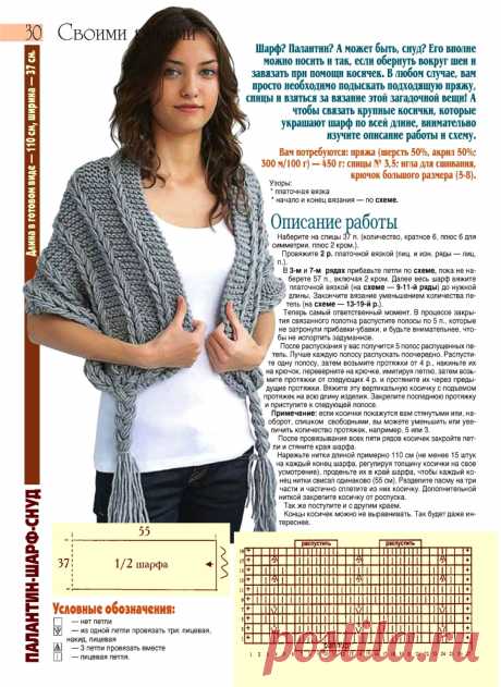Палантин-шарф-снуд