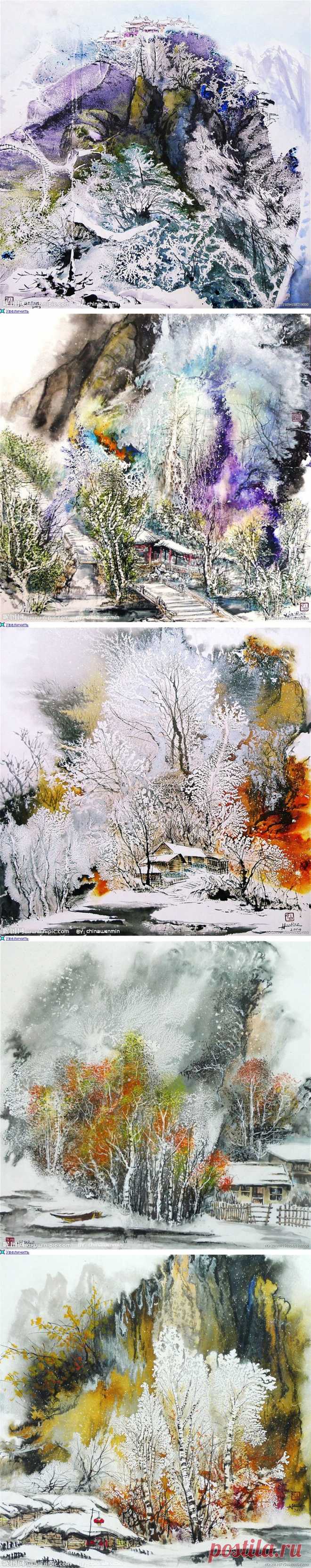 Зимние этюды от BAI HAORAN))).